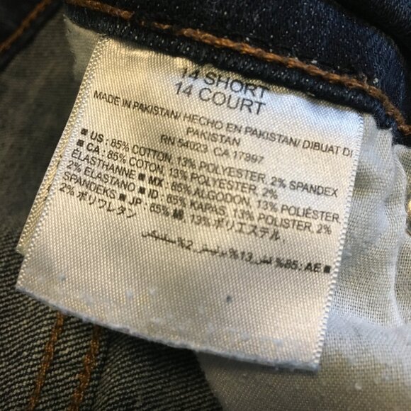 Old Navy Classic Original Dark Blue Mid Rise Short Denim Jeans - Picture 8 of 14